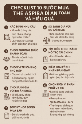 Checklist 10 bước mua The Aspira Dĩ An an toàn và hiệu quả