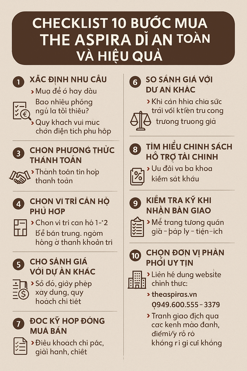 Checklist 10 bước mua The Aspira Dĩ An an toàn và hiệu quả