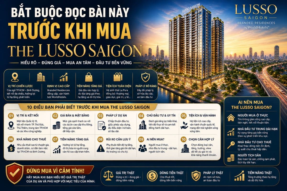Bắt buộc đọc bài này trước khi mua căn hộ Lusso Saigon