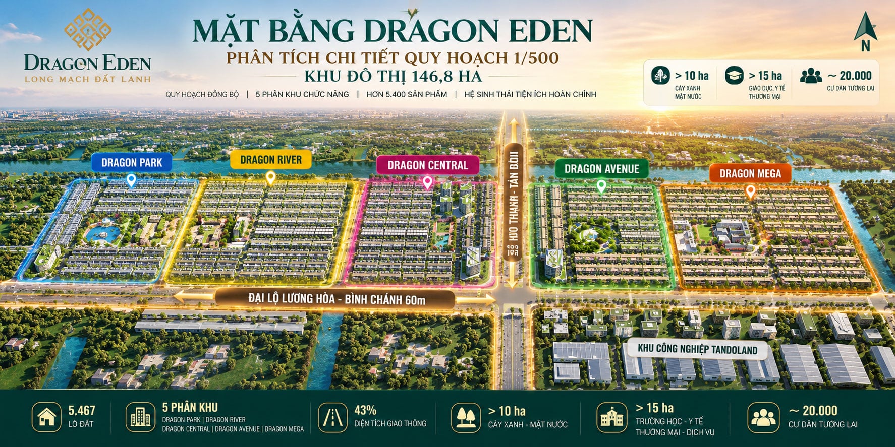 Mặt bằng các phân khu Dragon Eden