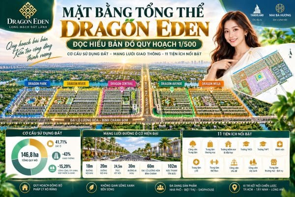 Mặt Bằng Tổng Thể Dragon Eden – Đọc Hiểu Bản Đồ Quy Hoạch 1/500 Và Cơ Cấu Sử Dụng Đất