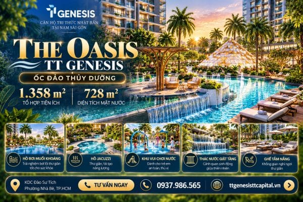 The Oasis TT Genesis – Ốc đảo thủy dưỡng 1.358 m² giữa lòng Nam Sài Gòn có gì đặc biệt?