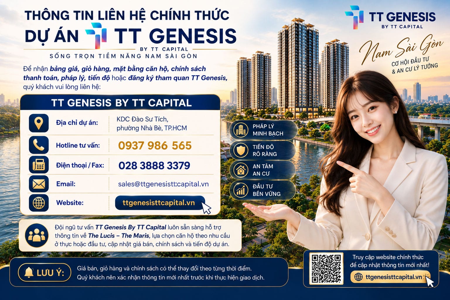 Liên Hệ Tư Vấn Mật Độ Căn Hộ Và Mặt Bằng Từng Tầng Chung Cư TT Genesis